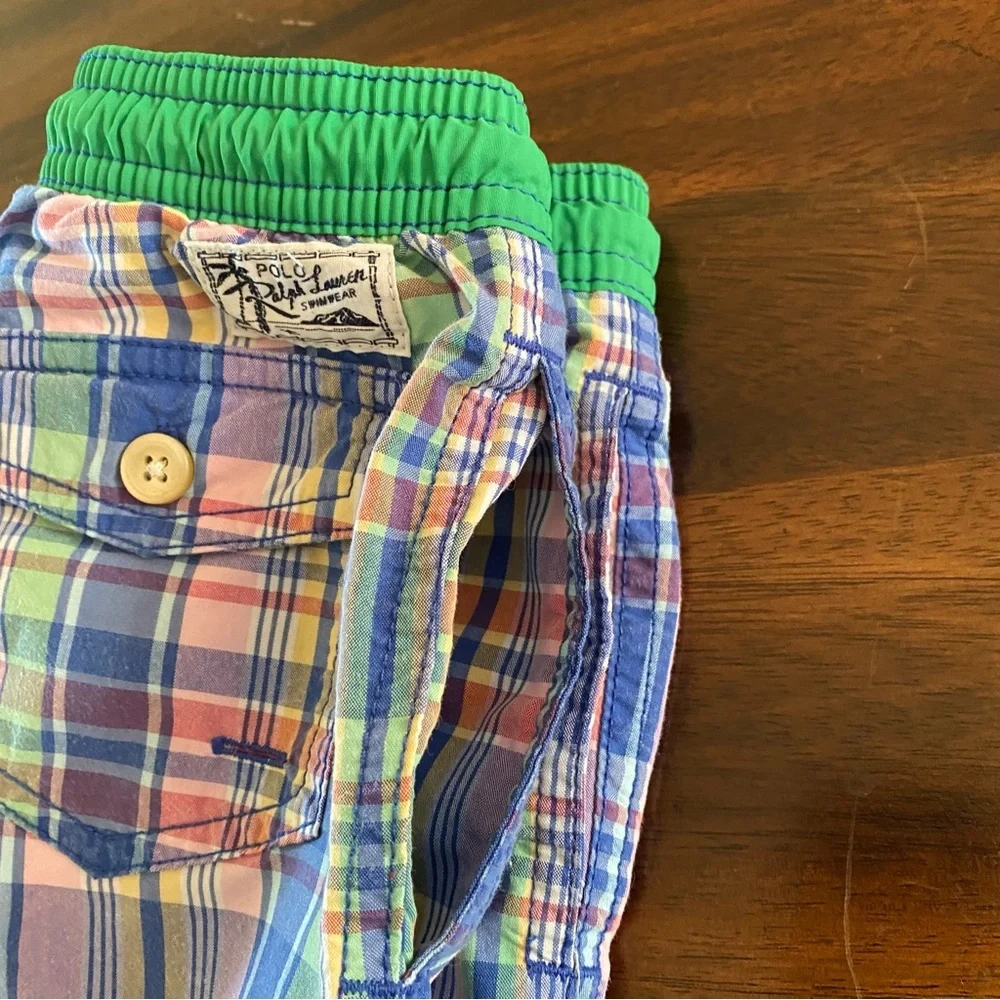 Ralph Lauren Traveler Plaid Swim Trunk